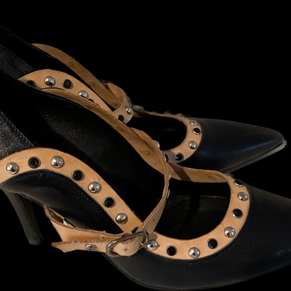 FREE PEOPLE SHOES - QUEEN OF DIAMONDS STUDDED PUMPS SZ 7 NEW WITHOUT BOX - Picture 4 of 6